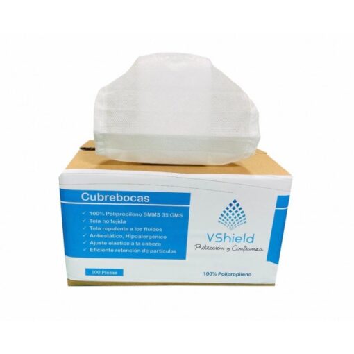 CUBRE BOCAS VSHIELD COLOR AZUL (PAQ C/100) - Imagen 3