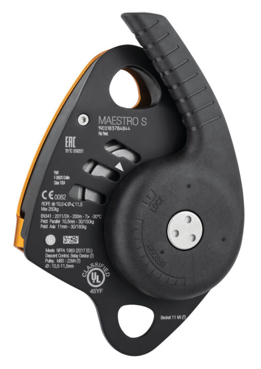 MAESTRO® S Descensor con polea bloqueadora integrada cargas hasta 250 kg 10,5 a 11,5 mm - Imagen 2