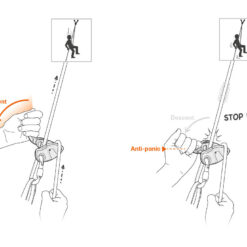 Alternative view of GRIGRI + Asegurador color gris