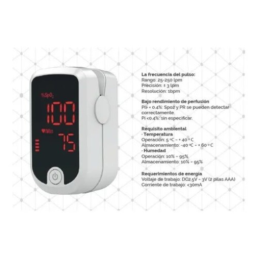 OXÍMETRO DE PULSO DE DEDO INH01 - Imagen 2