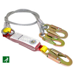 SAX-D Linea de vida amortiguador cable de acero doble gancho