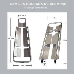Alternative view of CAMILLA DE ALUMINIO TIPO CUCHARA