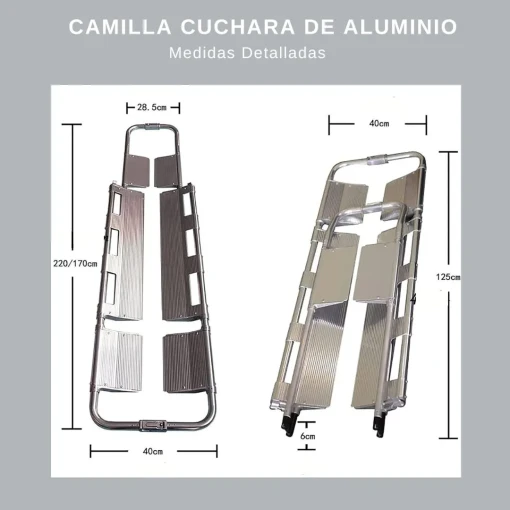 CAMILLA DE ALUMINIO TIPO CUCHARA - Imagen 2
