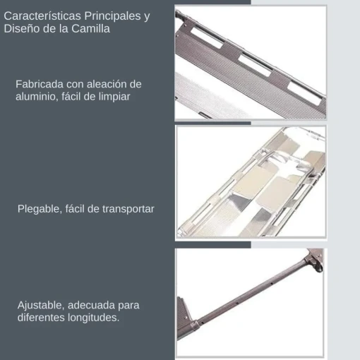 CAMILLA DE ALUMINIO TIPO CUCHARA - Imagen 3